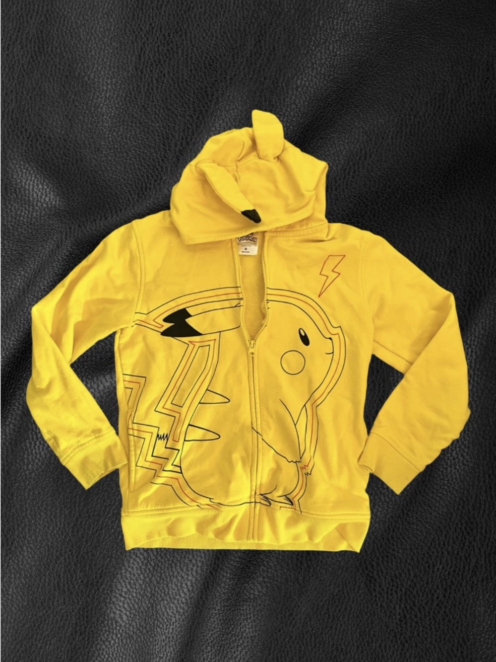 Pikachu Yellow Zip-Up Kids Hoodie